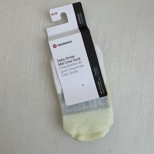 NWT Lululemon Daily Stride Mid Crew sock